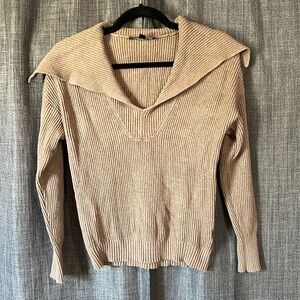 Cyrus brown ribbed vneck sweater size XS